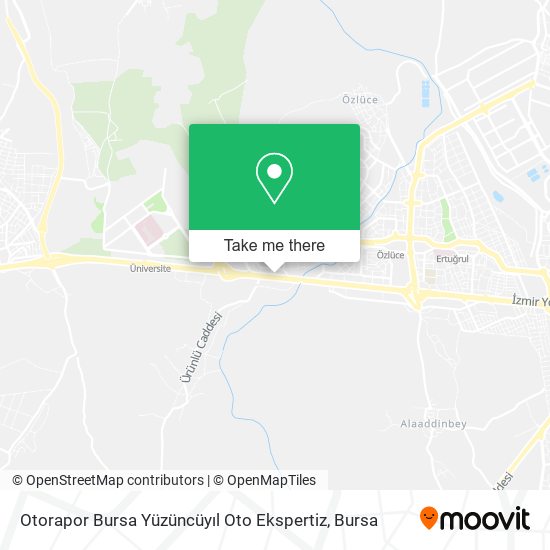 Otorapor Bursa Yüzüncüyıl Oto Ekspertiz map