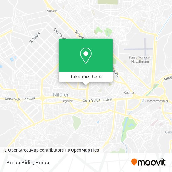 Bursa Birlik map