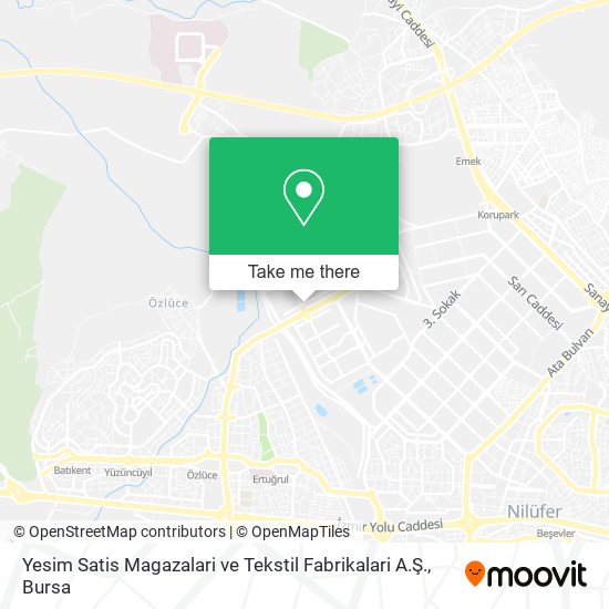 Yesim Satis Magazalari ve Tekstil Fabrikalari A.Ş. map