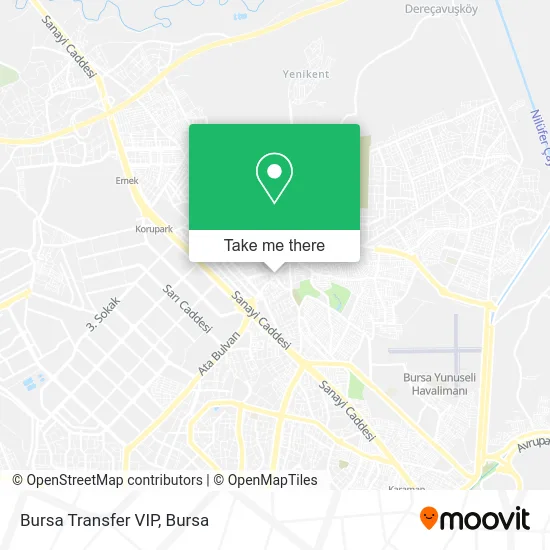 Bursa Transfer VIP map