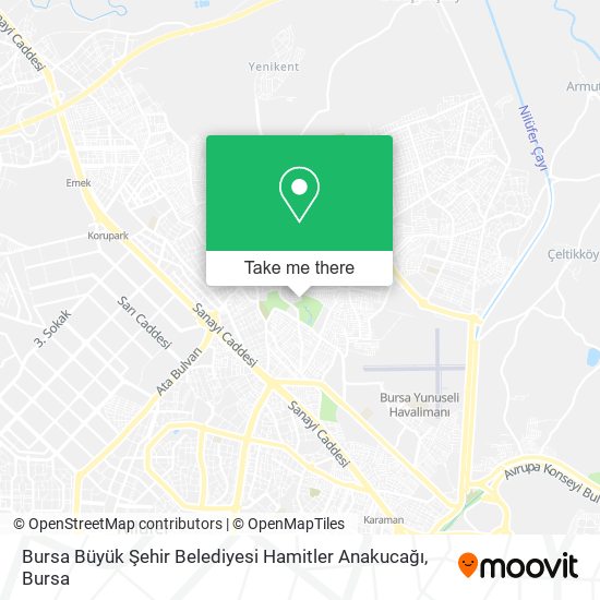 Bursa Büyük Şehir Belediyesi Hamitler Anakucağı map