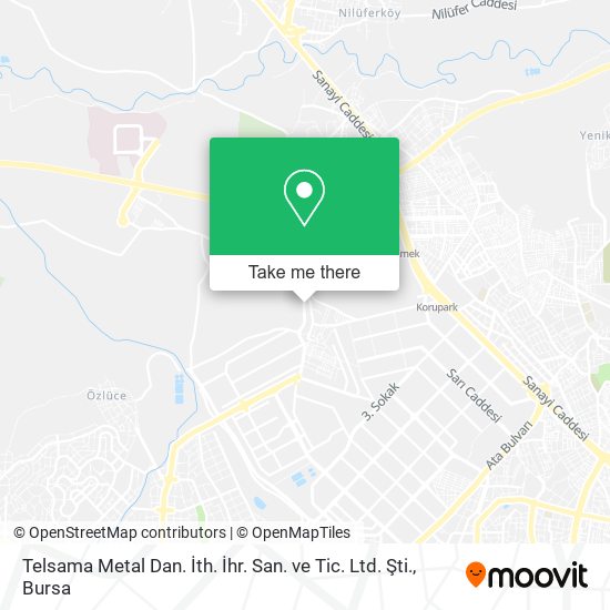 Telsama Metal Dan. İth. İhr. San. ve Tic. Ltd. Şti. map