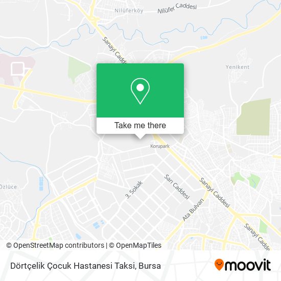 Dörtçelik Çocuk Hastanesi Taksi map