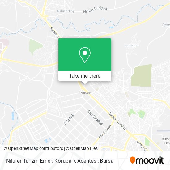 Nilüfer Turizm Emek Korupark Acentesi map