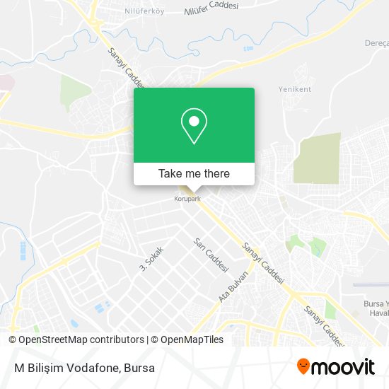 M Bilişim Vodafone map