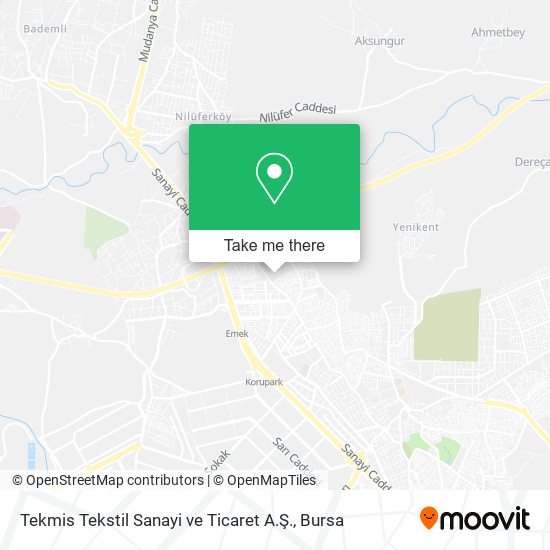 Tekmis Tekstil Sanayi ve Ticaret A.Ş. map