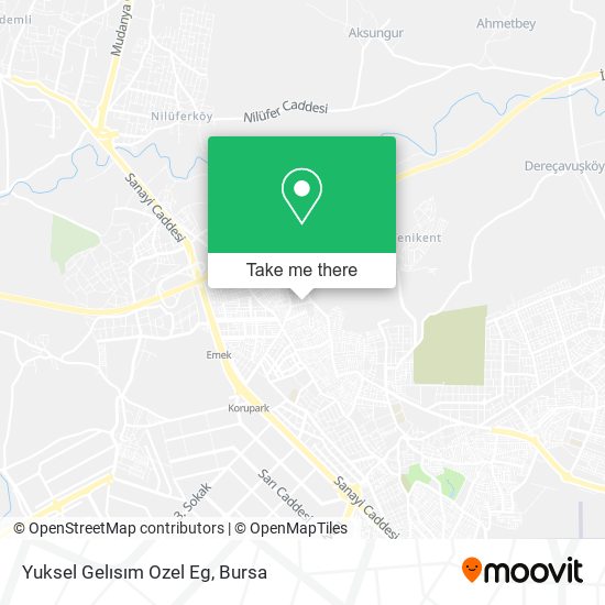 Yuksel Gelısım Ozel Eg map