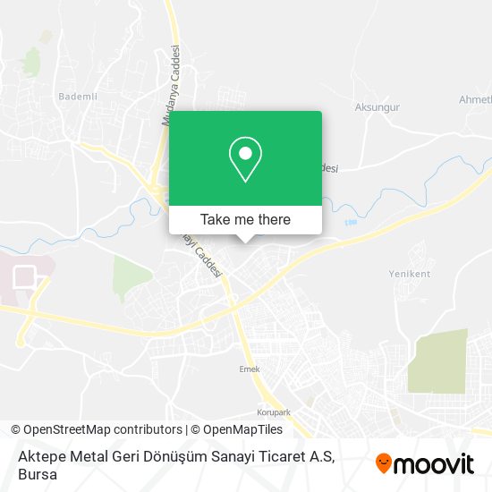 Aktepe Metal Geri Dönüşüm Sanayi Ticaret A.S map
