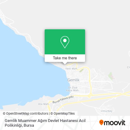 Gemlik Muammer Ağım Devlet Hastanesi Acil Polikinliği map