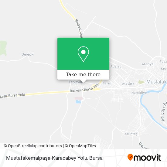Mustafakemalpaşa-Karacabey Yolu map
