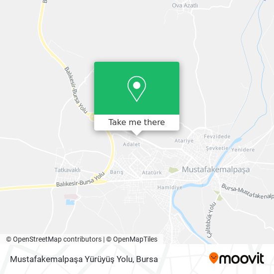 Mustafakemalpaşa Yürüyüş Yolu map