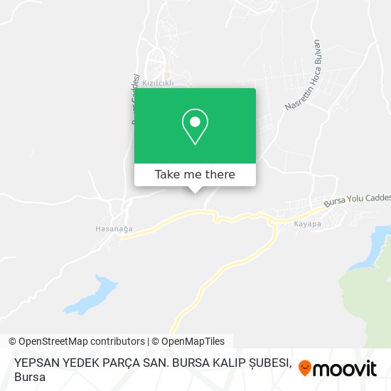 YEPSAN YEDEK PARÇA SAN. BURSA KALIP ȘUBESI map