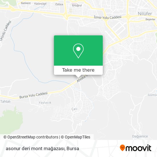 asonur deri mont mağazası map
