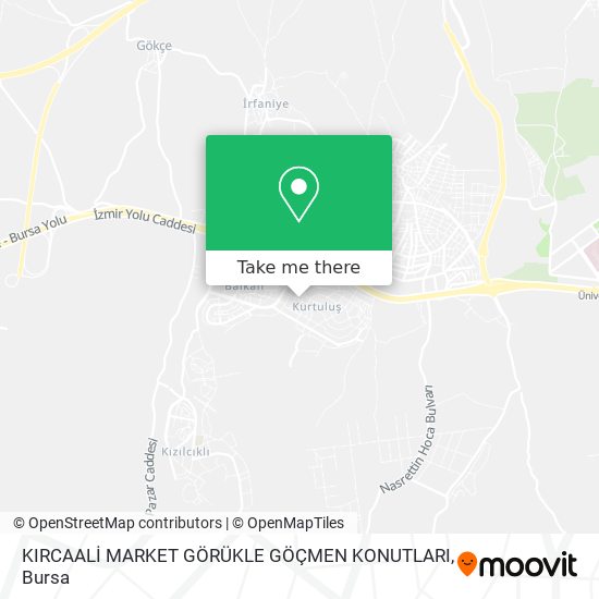 KIRCAALİ MARKET GÖRÜKLE GÖÇMEN KONUTLARI map