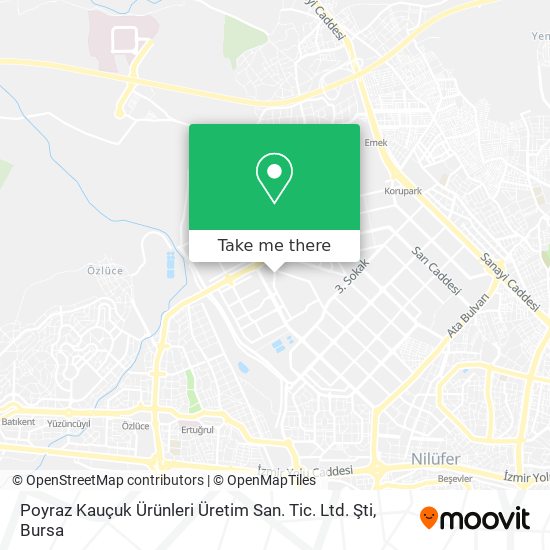 Poyraz Kauçuk Ürünleri Üretim San. Tic. Ltd. Şti map