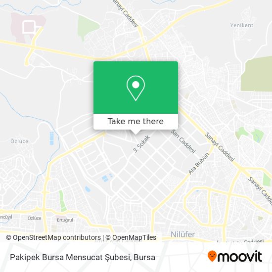 Pakipek Bursa Mensucat Şubesi map