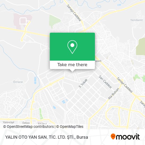 YALIN OTO YAN SAN. TİC. LTD. ŞTİ. map