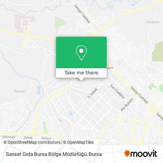 Sanset Gıda Bursa Bölge Müdürlüğü map