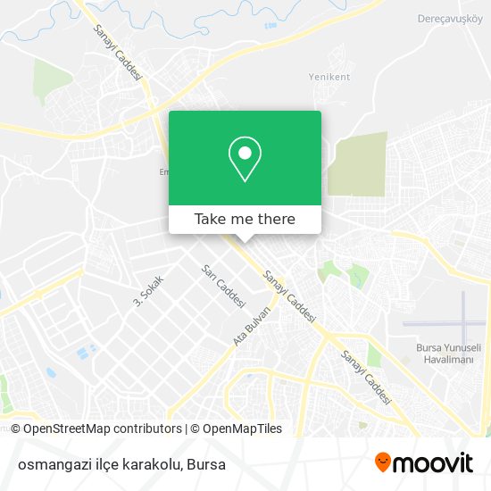 osmangazi  ilçe karakolu map