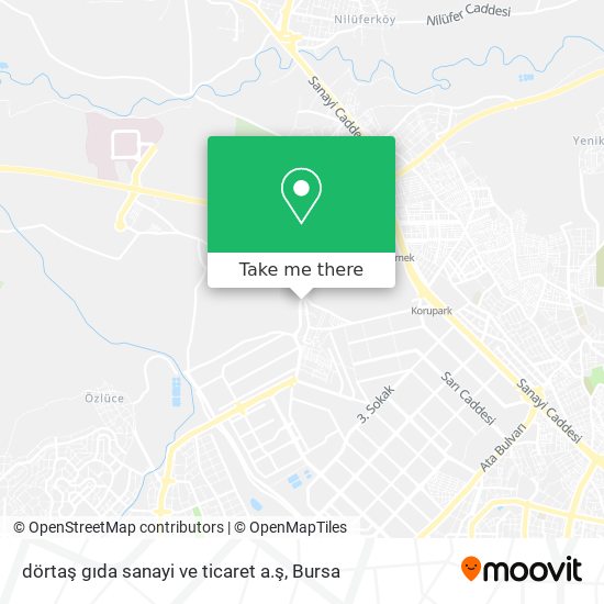 dörtaş gıda sanayi ve ticaret a.ş map