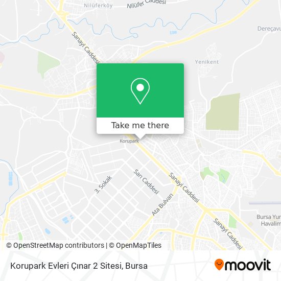 Korupark Evleri Çınar 2 Sitesi map