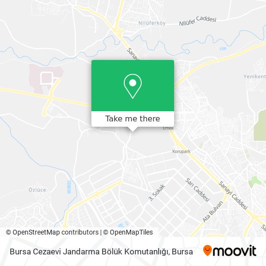 Bursa Cezaevi Jandarma Bölük Komutanlığı map