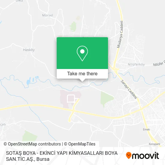 SOTAŞ BOYA - EKİNCİ YAPI KİMYASALLARI BOYA SAN.TİC.AŞ. map