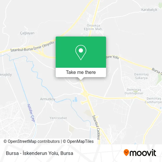 Bursa - İskenderun Yolu map