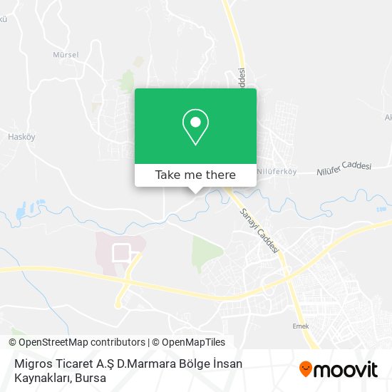 Migros Ticaret A.Ş D.Marmara Bölge İnsan Kaynakları map