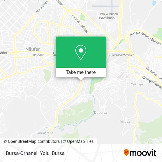Bursa-Orhaneli Yolu map
