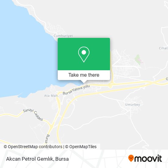 Akcan Petrol Gemlık map