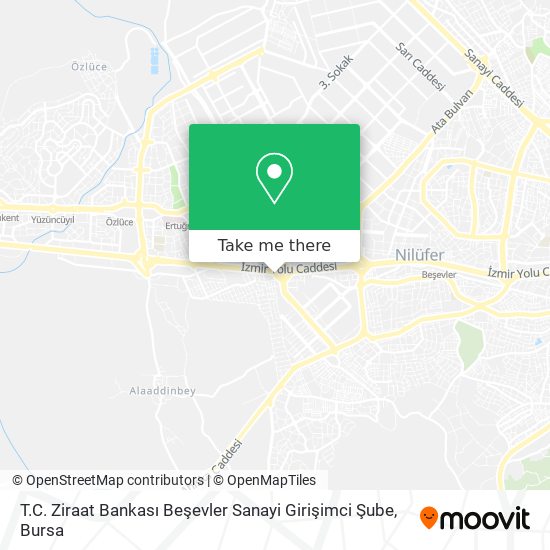T.C. Ziraat Bankası Beşevler Sanayi Girişimci Şube map