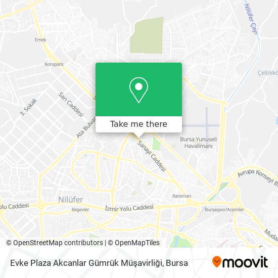 Evke Plaza Akcanlar Gümrük Müşavirliği map