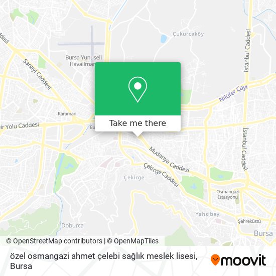 özel osmangazi ahmet çelebi sağlık meslek lisesi map