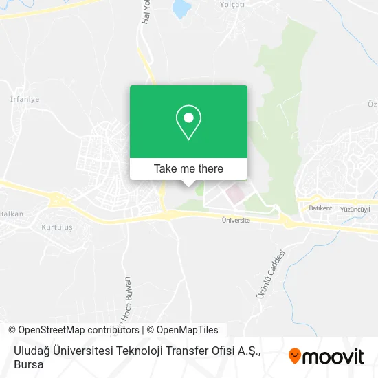 Uludağ Üniversitesi Teknoloji Transfer Ofisi A.Ş. map