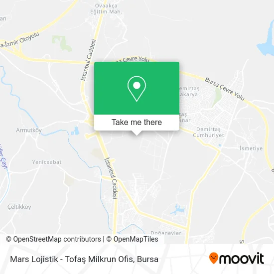 Mars Lojistik - Tofaş Milkrun Ofis map