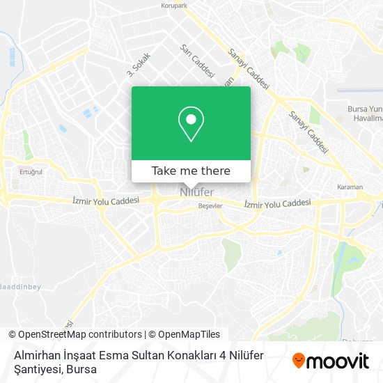 Almirhan İnşaat Esma Sultan Konakları 4 Nilüfer Şantiyesi map