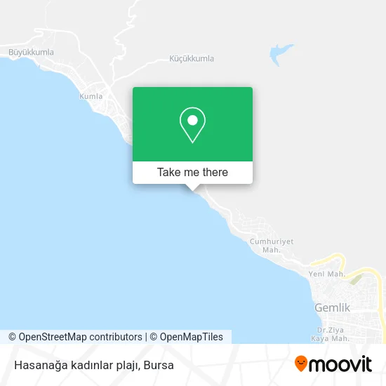Hasanağa kadınlar plajı map