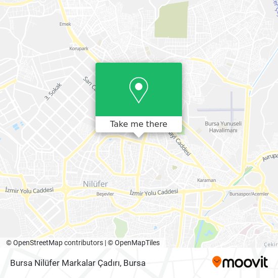 Bursa Nilüfer Markalar Çadırı map