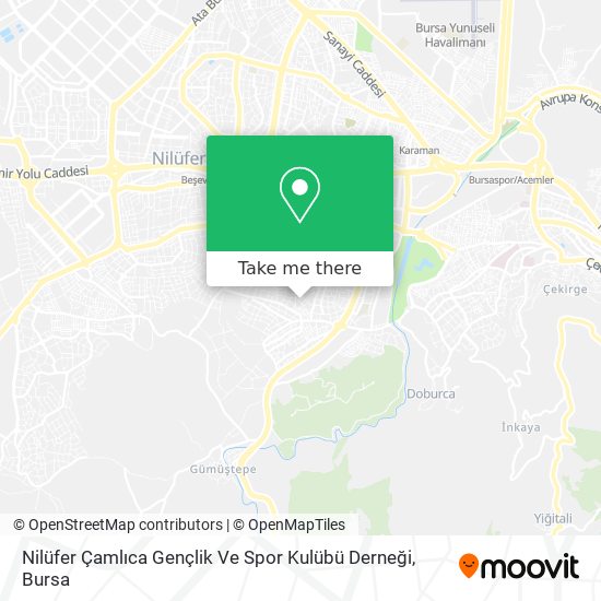 Nilüfer Çamlıca Gençlik Ve Spor Kulübü Derneği map