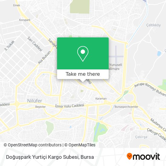 Doğuşpark Yurtiçi Kargo Subesi map