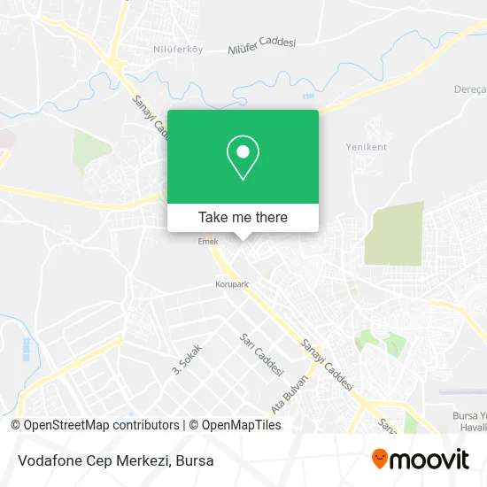 Vodafone Cep Merkezi map