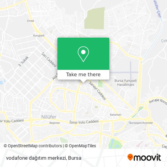 vodafone dağıtım merkezi map