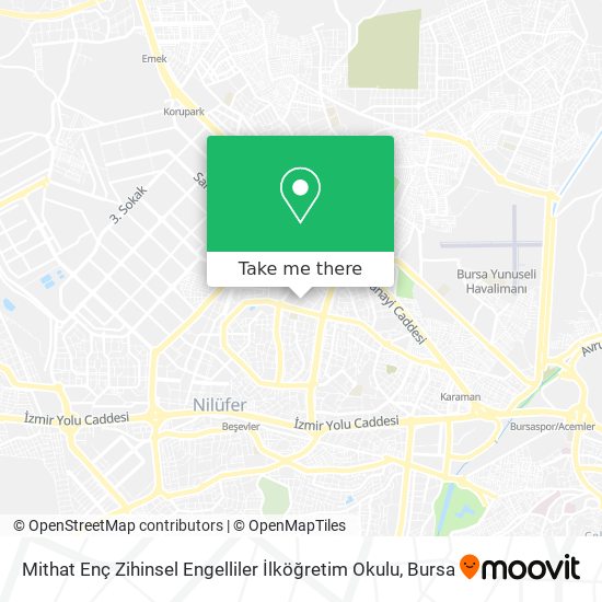 Mithat Enç Zihinsel Engelliler İlköğretim Okulu map