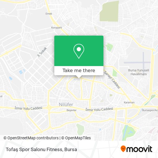 Tofaş Spor Salonu Fitness map
