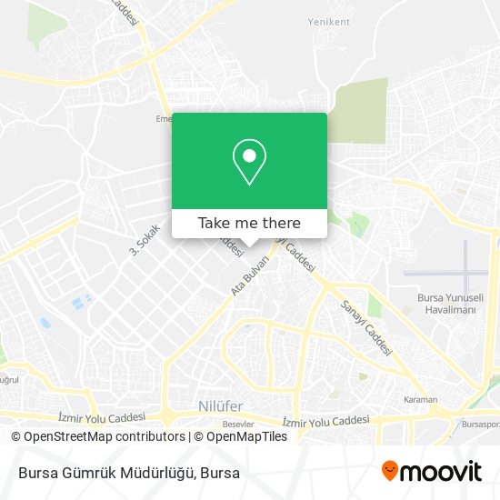 Bursa Gümrük Müdürlüğü map