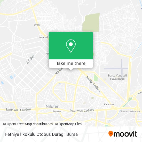 Fethiye İlkokulu Otobüs Durağı map