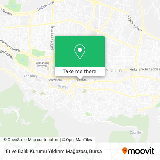 Et ve Balık Kurumu Yıldırım Mağazası map