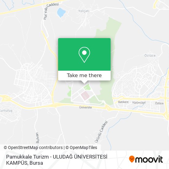 Pamukkale Turizm - ULUDAĞ ÜNİVERSİTESİ KAMPÜS map