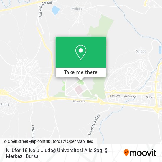 Nilüfer 18 Nolu Uludağ Üniversitesi Aile Sağlığı Merkezi map